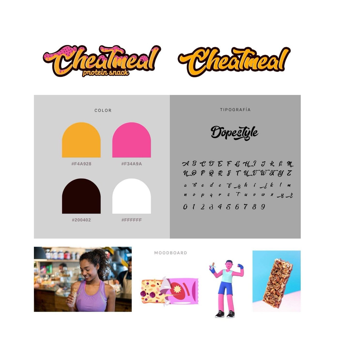 Identidad de Cheatmeal: logotipo, paleta, tipografía y aplicación en el envase